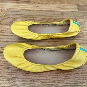 Tieks Leather Ballet Flsts Size 10 Yellow